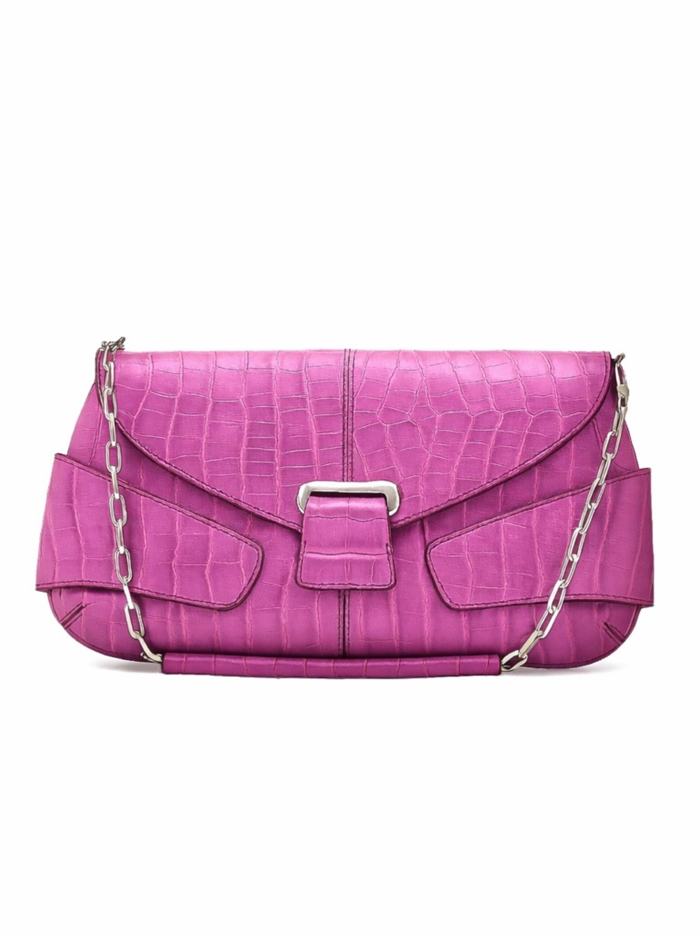RINA RICH - Y2K Lavender Croc Shoulder Bag
